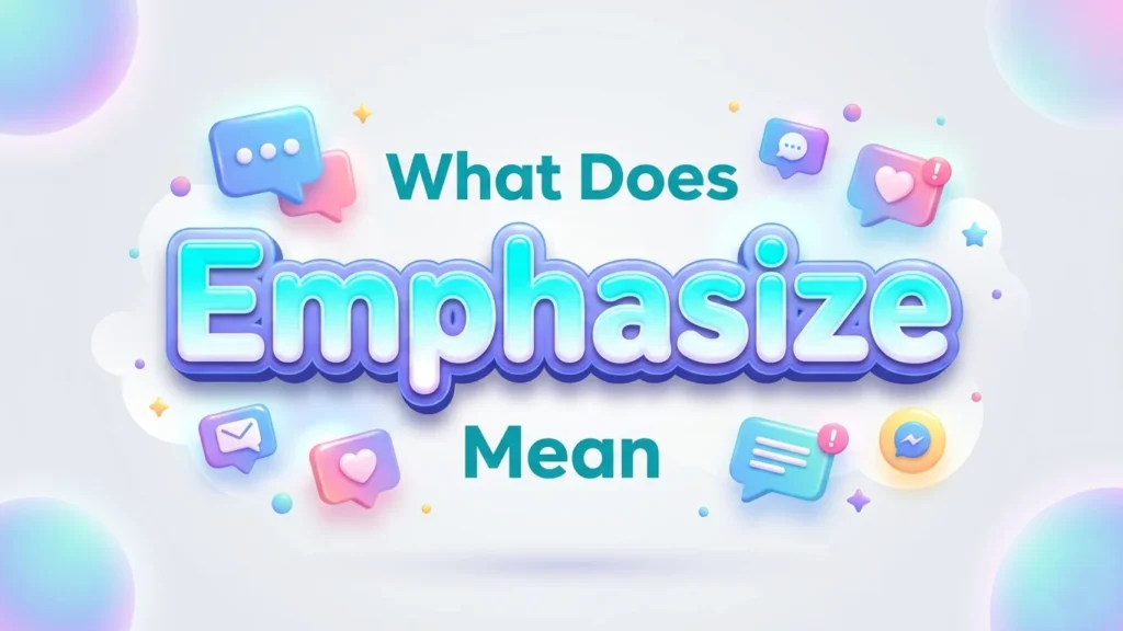 what does emphasize mean